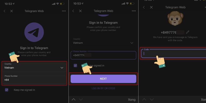 Hướng dẫn truy cập vào Telegram Web qua số điện thoại