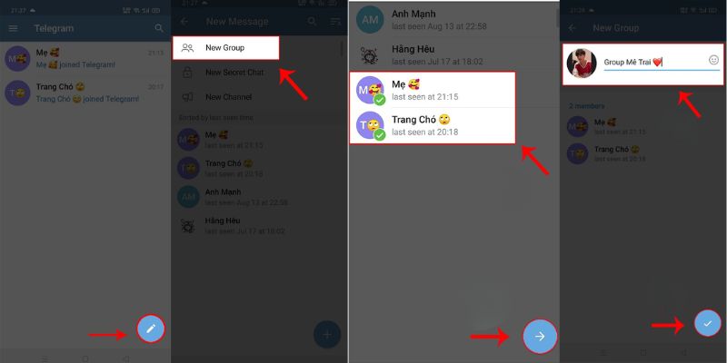 Tổng hợp từng bước chi tiết để tạo nhóm trên Telegram Web